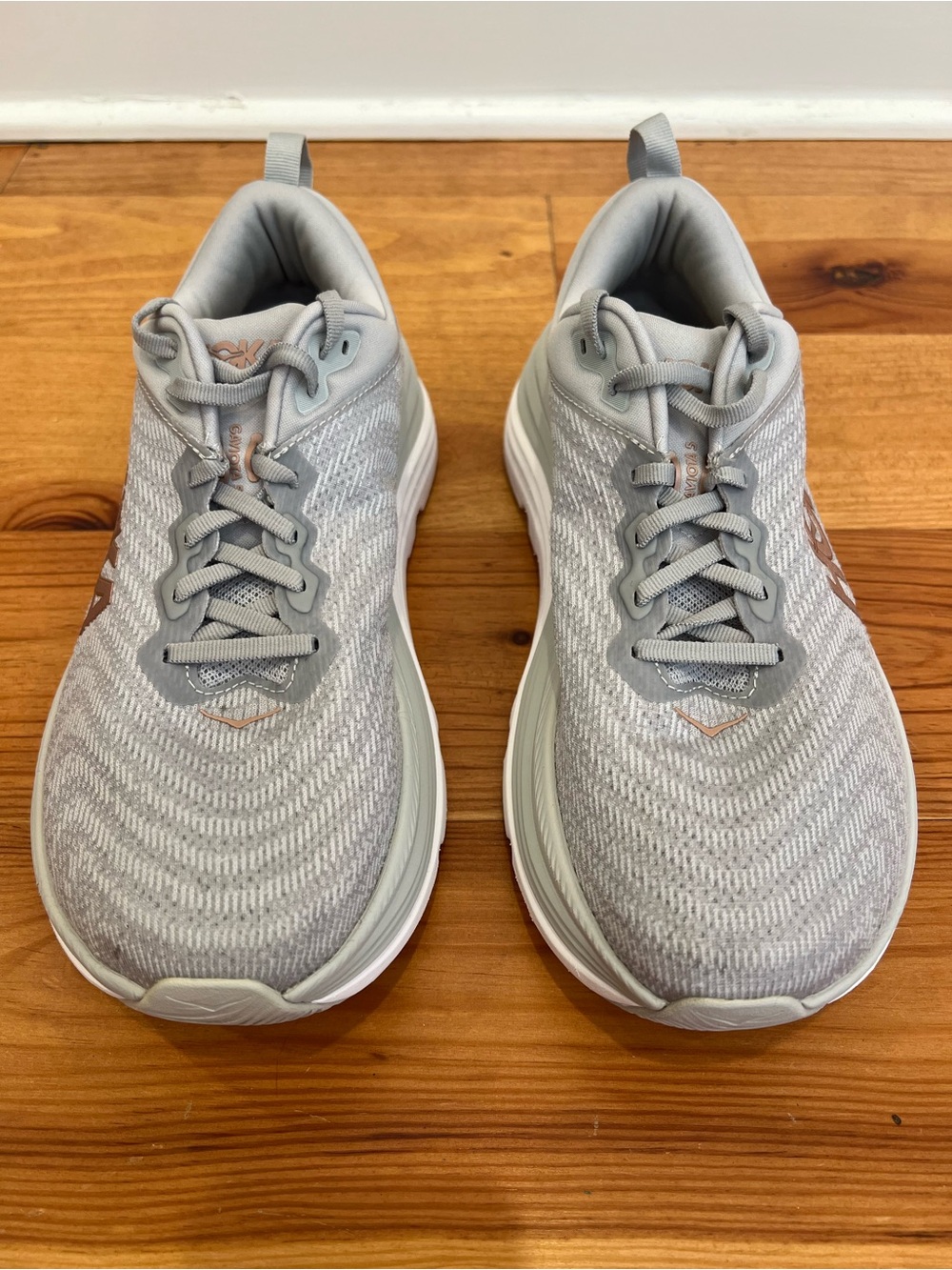 Hoka Gaviota 5 Running Shoes Womens 10.5B Harbor Mist Rose Gold Athletic Active - Picture 2 of 16